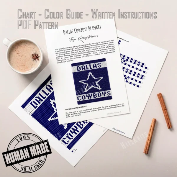 Dallas Cowboys Chunky Blanket Knit Pattern