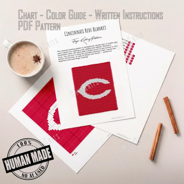 Cincinnati Reds Knit Chunky Blanket Pattern