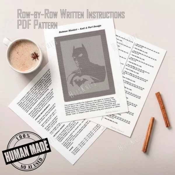 Batman Blanket Knitting Pattern