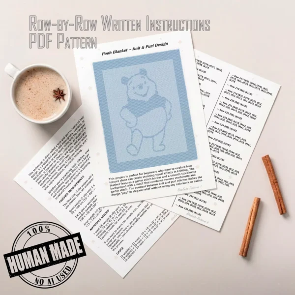 Winnie the Pooh Bear Blanket Knit Pattern