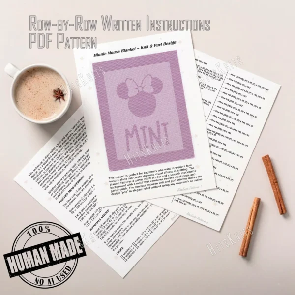 Minnie Mouse Blanket Knitting Pattern