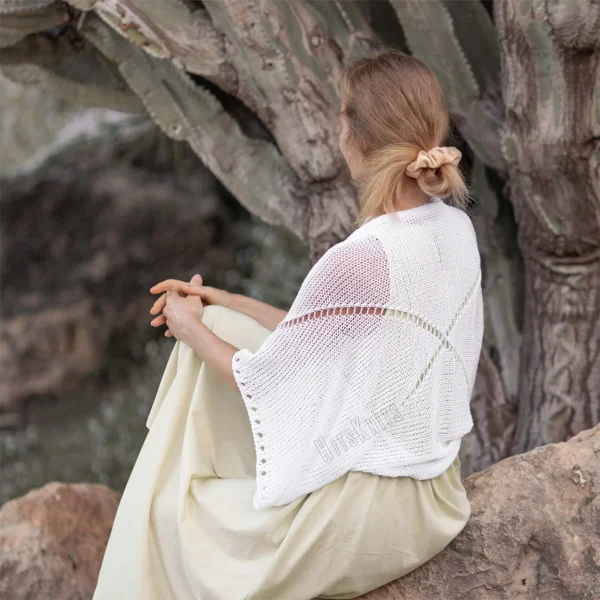 Lace X-cross Shrug Knitting Pattern