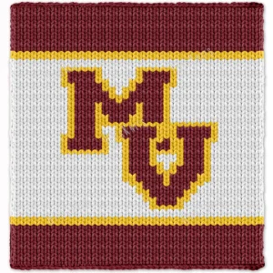 MV Initials Blanket Finger Knitting Pattern