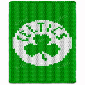 Celtics Blanket Finger Knitting Pattern