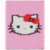 Hello Kitty Blanket Finger Knitting Pattern