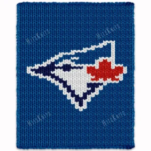 Toronto Blue Jays Blanket Finger Knitting Pattern