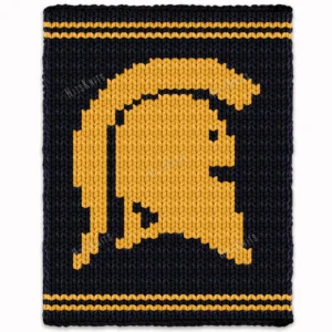 Spartan Helmet Chunky Blanket Knitting Pattern