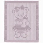 Teddy Bear Girl Blanket Knitting Pattern