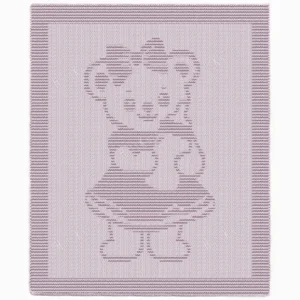 Teddy Bear Girl Blanket Knitting Pattern