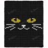 Black Cat Blanket Finger Knit Pattern