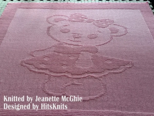 Cute Teddy Girl Blanket Knitting Pattern