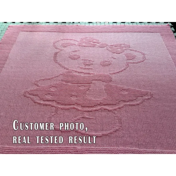 Cute Teddy Girl Blanket Knitting Pattern