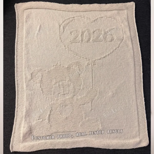 Teddy Stroller blanket Knitting Pattern