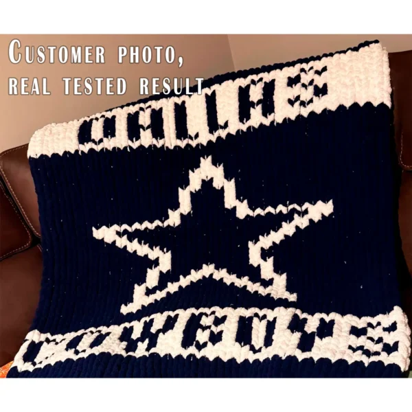 Dallas Cowboys Chunky Blanket Knit Pattern