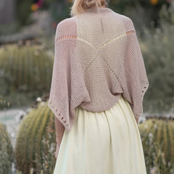 Lace X-cross Shrug Knitting Pattern