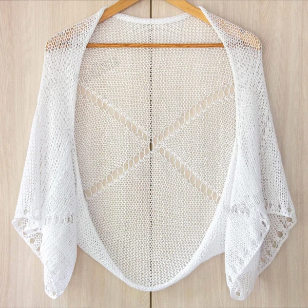 Lace X-cross Shrug Knitting Pattern