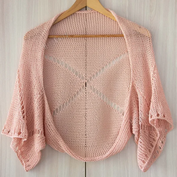 Lace X-cross Shrug Knitting Pattern