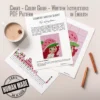 Strawberry Shortcake girl blanket knitting pattern with cute cartoon character design, chunky yarn finger knitting cozy blanket for girls room or baby gift