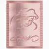 Soft pink knitted baby blanket featuring a portrait of Ariel from Disney’s The Little Mermaid, with her name elegantly knitted into the design. Textured reversible stitch pattern with decorative border, perfect for girls, toddlers, and kids who love magical mermaid themes.
