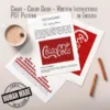 Red chunky knit blanket featuring the iconic white Coca Cola script logo, created with jumbo chenille yarn in a textured finger-knitted design with a soft rectangular border.