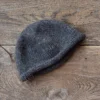 Rolled Brim Beanie knitting pattern by HitsKnits - men's stockinette wool hat with natural rolled brim in Lanoso Filzy Wool