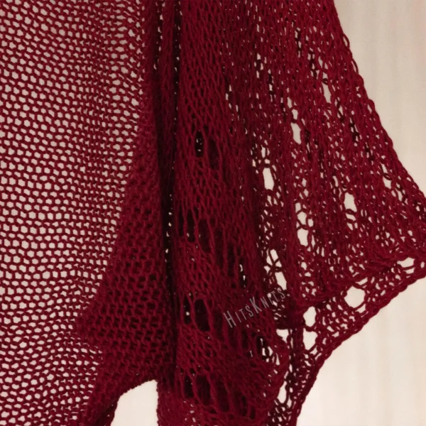 Mesh Lace Bolero knitting pattern by HitsKnits - geometric openwork summer shrug in sport weight cotton yarn