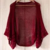 Mesh Lace Bolero knitting pattern by HitsKnits - geometric openwork summer shrug in sport weight cotton yarn