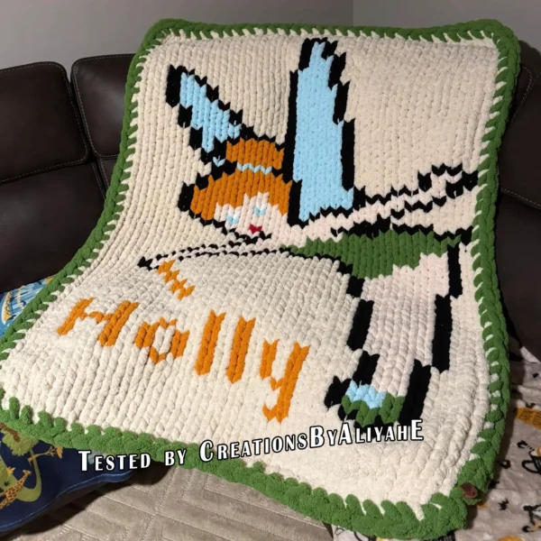 Tinker Bell Chunky Blanket Knitting Pattern