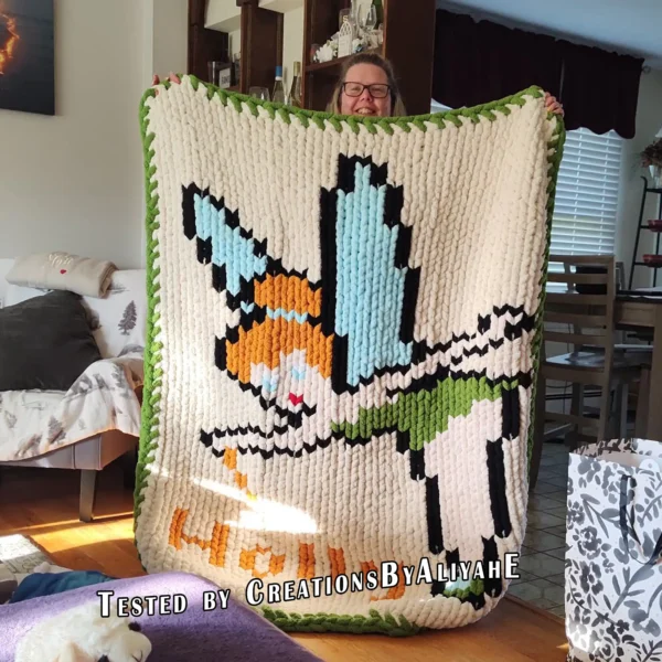 Tinker Bell Chunky Blanket Knitting Pattern