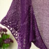 Cotton Lace Shrug knitting pattern by HitsKnits - lightweight open summer shrug in white fingering cotton yarn with lace border