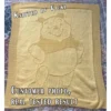 Pooh Bear knitted baby blanket with a textured honey bear design inspired by Winnie the Pooh, framed by a wide garter stitch border