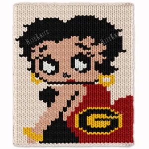 Betty Boop Georgia Finger Throw Pattern