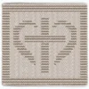 Cross Dishcloth Knitting Pattern showing a textured cross framed within a heart outline on a square knitted cloth with a garter stitch border, worked in one solid color in knit and purl, 46 stitches x 62 rows.