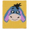 Eeyore Chunky Blanket Knitting Pattern, Finger Knitting Graphghan PDF