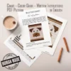 Welsh Terrier Chunky Blanket Knitting Pattern showing a brown and camel Welsh Terrier dog face with black eyes and nose on an ivory ground with striped bands, worked in stockinette colorwork intarsia with 4 colors: Ivory, Camel, Brown and Black.