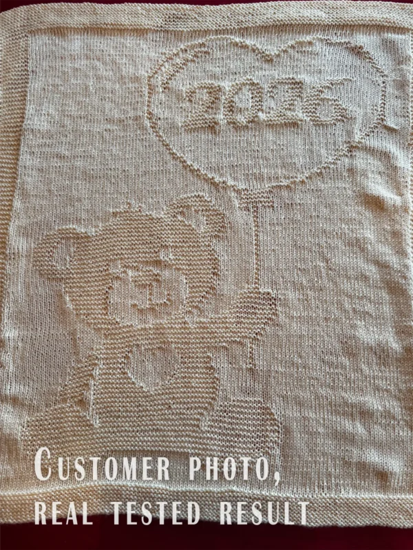 Teddy Stroller blanket Knitting Pattern