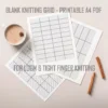 Free Printable Loom Knitting Chart 40x100 showing a blank grid of wide, short squares numbered 1 to 40 across and 1 to 100 down with bold guide lines every 10 squares, for designing loom knitting motifs with jumbo chenille yarn.